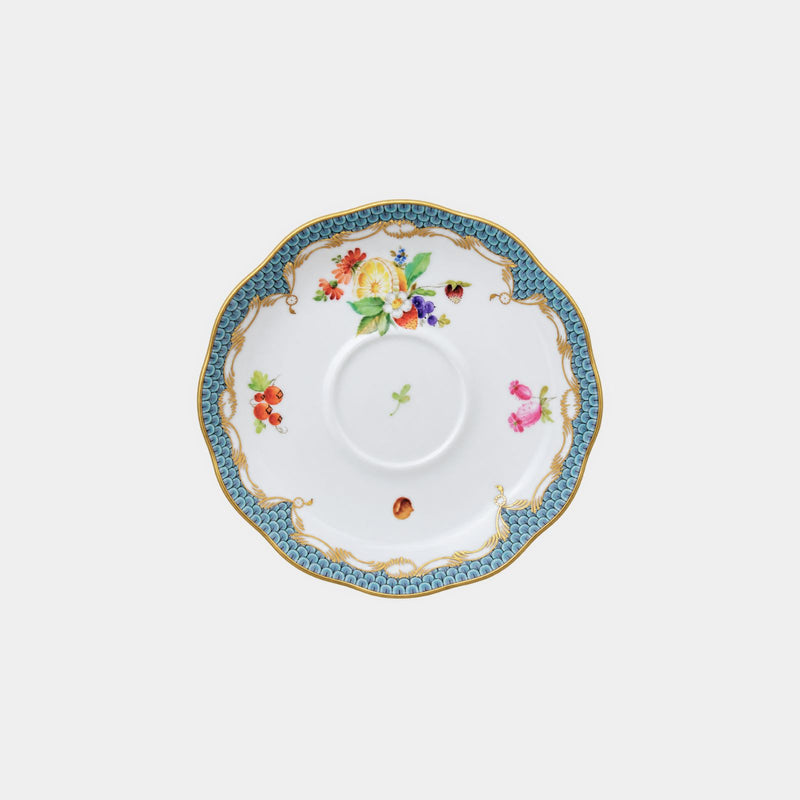 Fruits & Flowers Teacup & Saucer