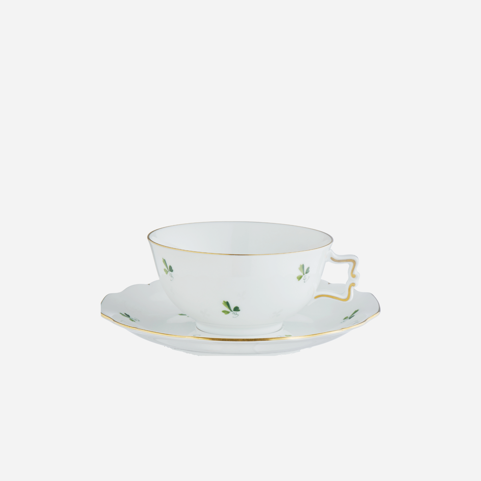 Grape Leaves Low Teacup & Saucer