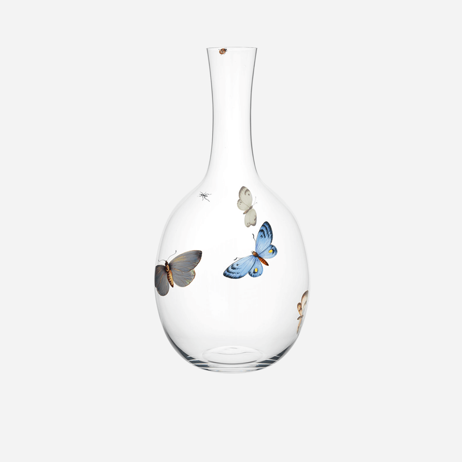 Lobmeyr Hand-Painted Butterfly Decanter