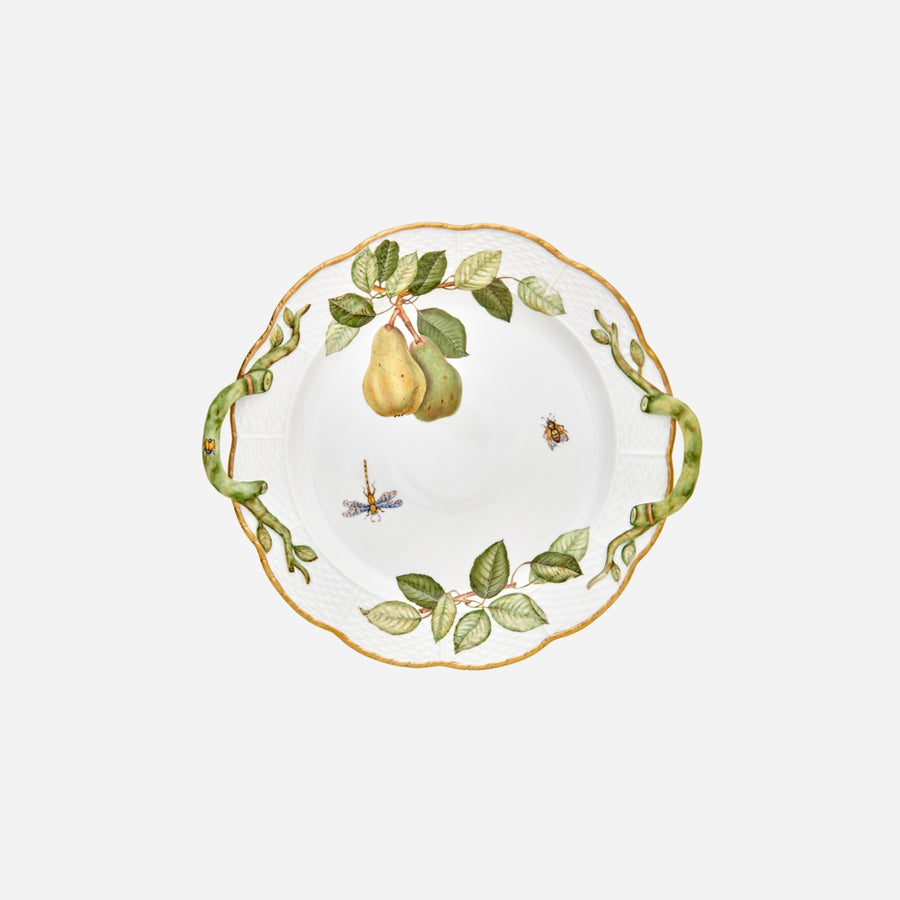 Anna Weatherley Heirloom Orchard Pear Round Platter with Handles