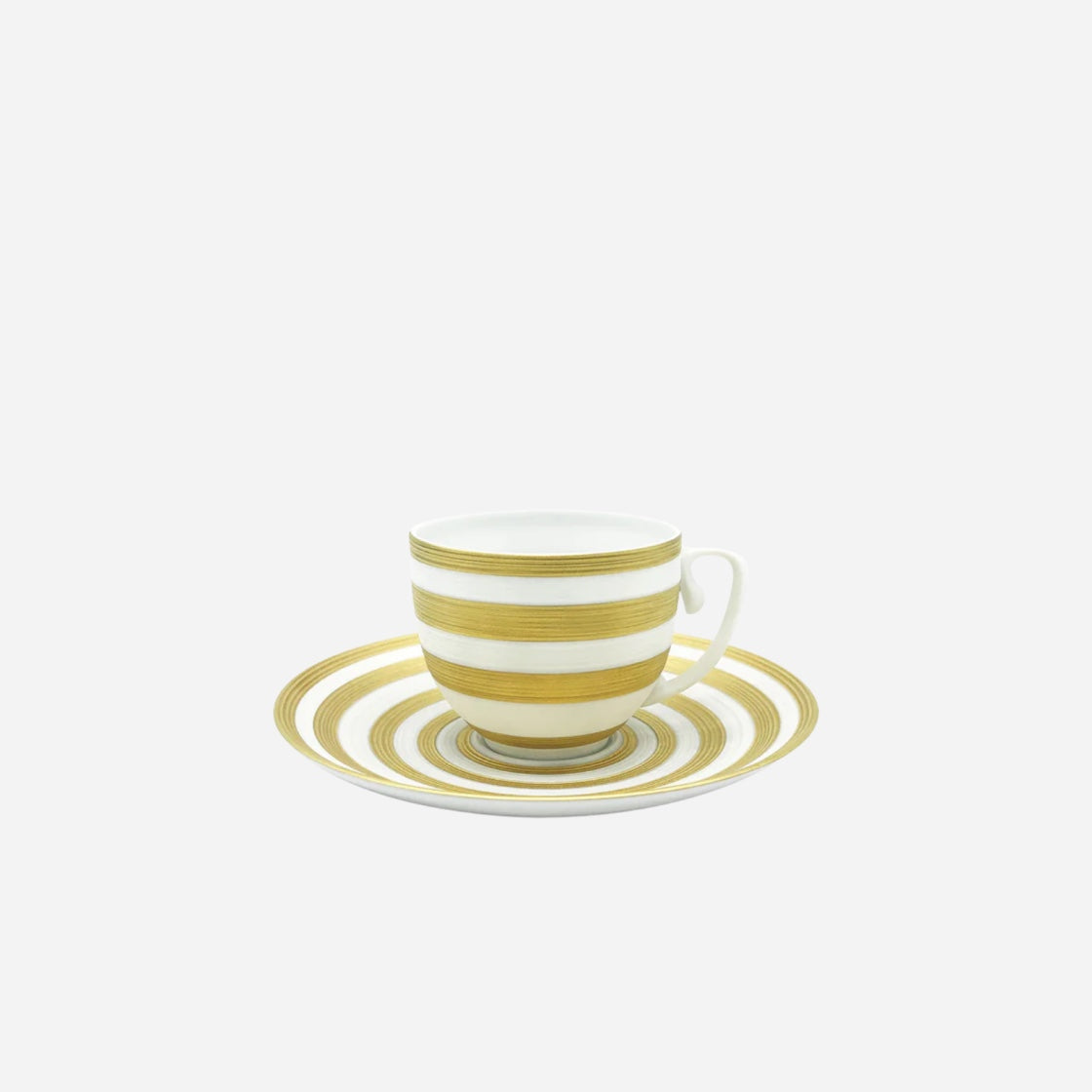 Hémisphère Gold Stripe Coffee Cup & Saucer