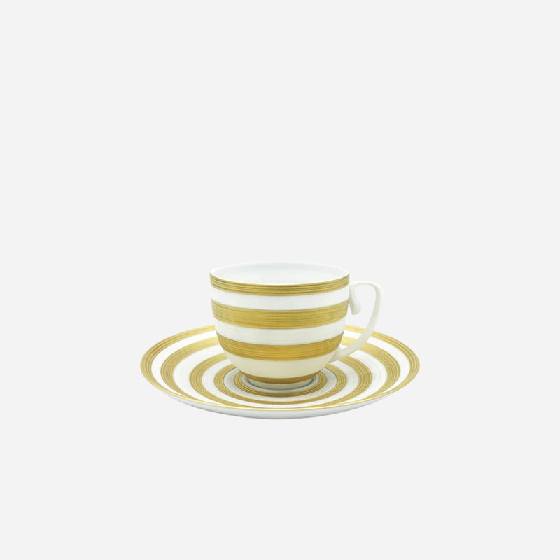 Hémisphère Gold Stripe Coffee Cup & Saucer