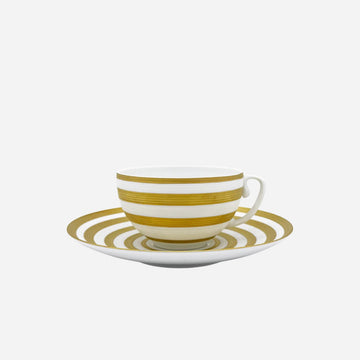 Hémisphère Gold Teacup & Saucer