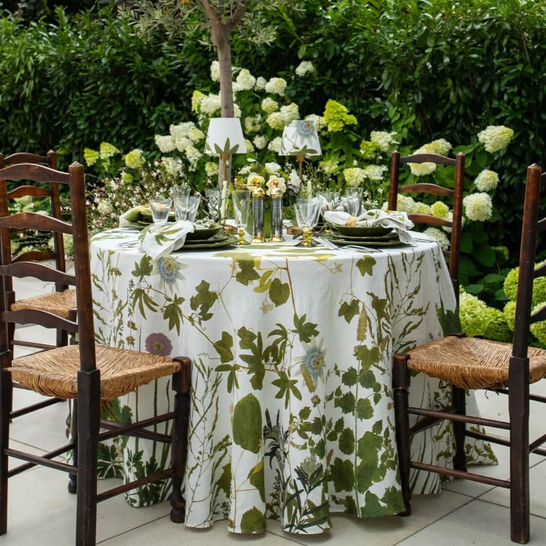 Herb Garden Round Tablecloth