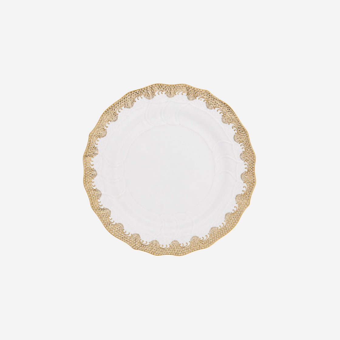 Fish Scale Gold Charger Plate Rocaille