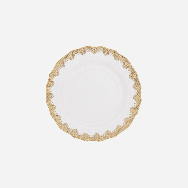 Fish Scale Gold Charger Plate Rocaille