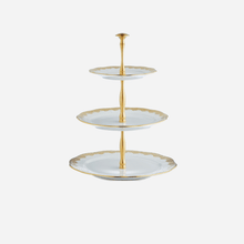 Load image into Gallery viewer, Fish Scale Gold 3-Tier Cake Stand
