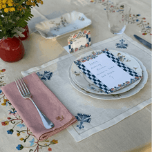 Load image into Gallery viewer, Ottoman Carnation Placemat - Blue
