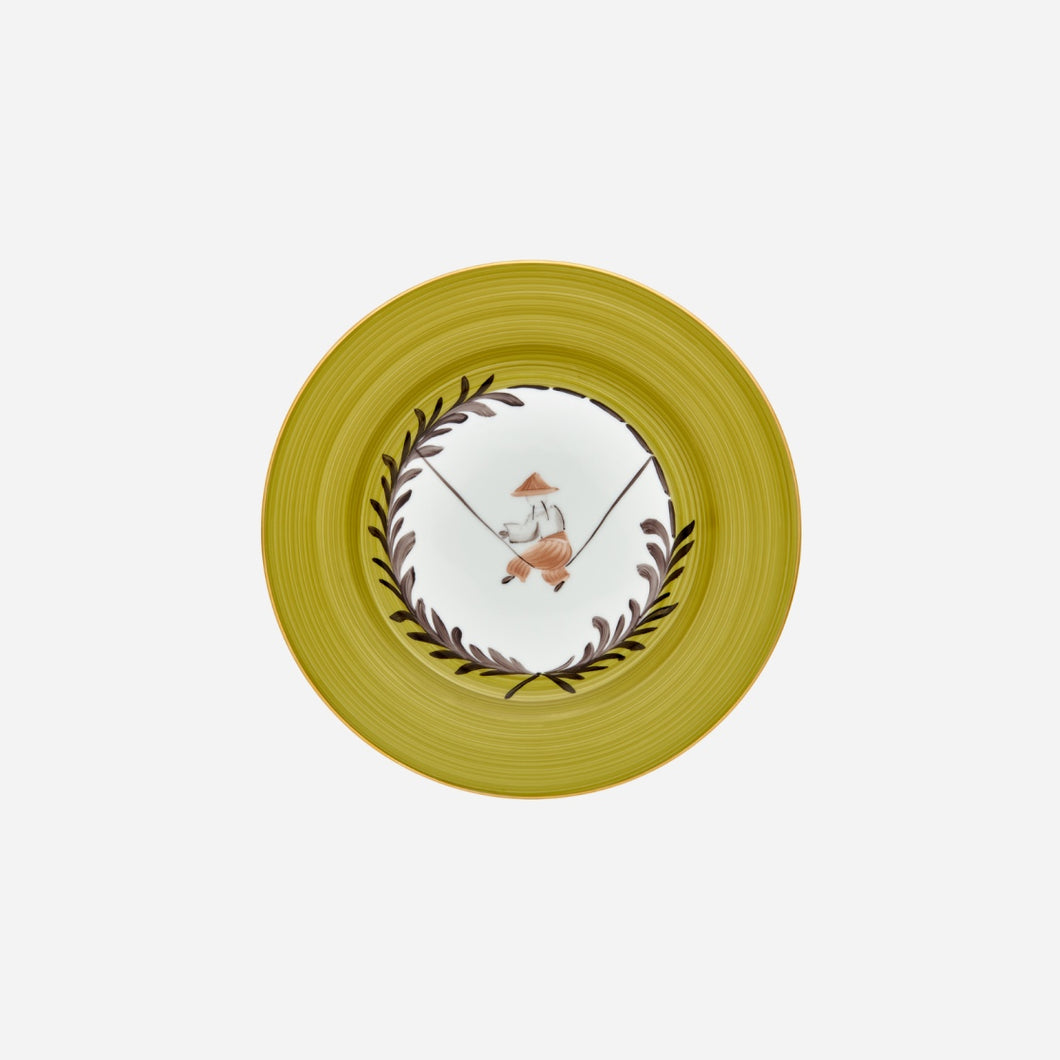 Indes Galantes Dessert Plate - Olive Green