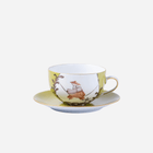 Indes Galantes Teacup & Saucer - Olive Green