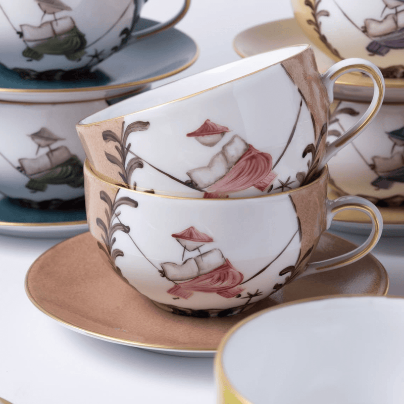 Indes Galantes Teacup & Saucer - Sherbert
