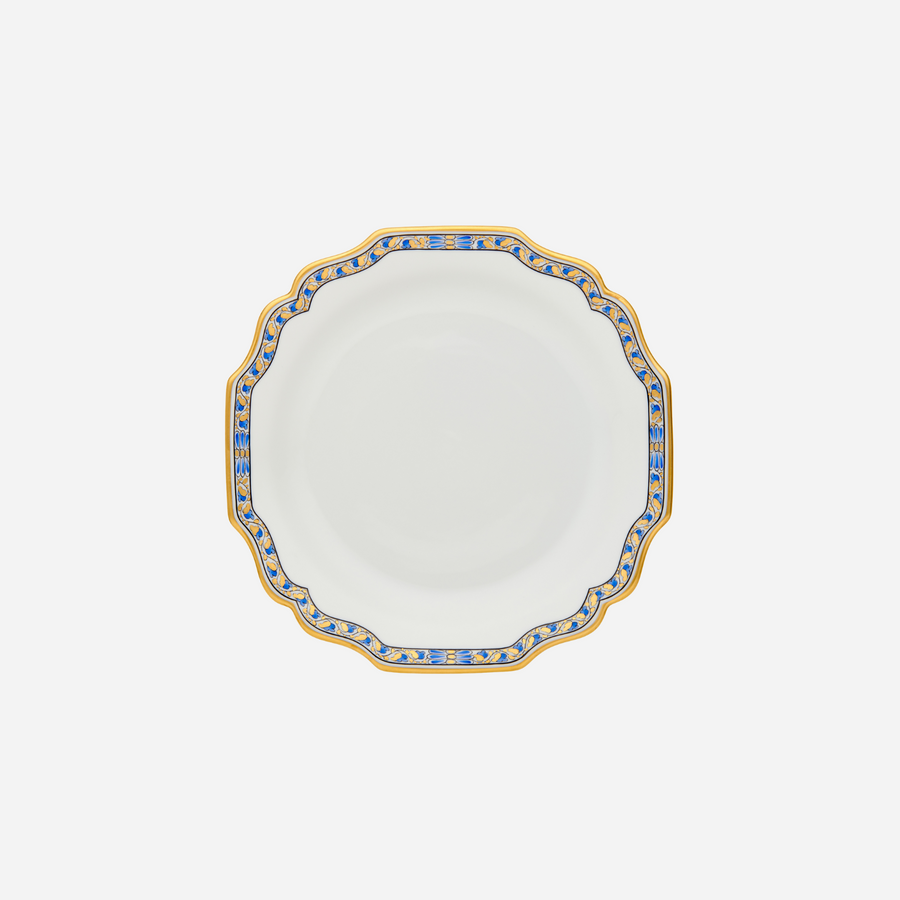 Augarten Wien 1718 Indian Blue Edge Dessert Plate