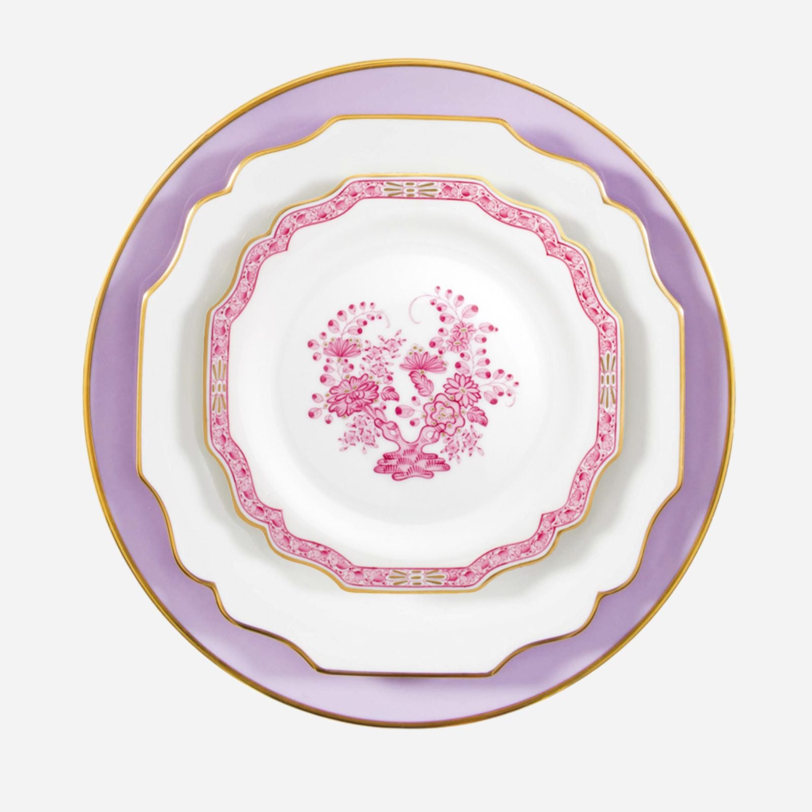 Indian Flower Bouquet Dessert Plate