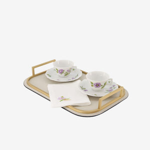 Lilac Floral Bouquets Espresso Cup & Saucer - Dahlia