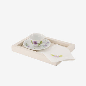 Lilac Floral Bouquets Espresso Cup & Saucer - Peony