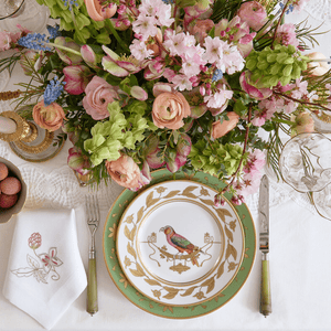 Jacobean Flowers Dinner Napkin Style I - Set of 6