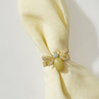 Winged Bug Napkin Ring Lemon Jasper - Set of 4