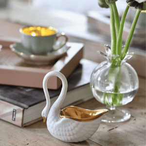 Swan Salt Cellar White