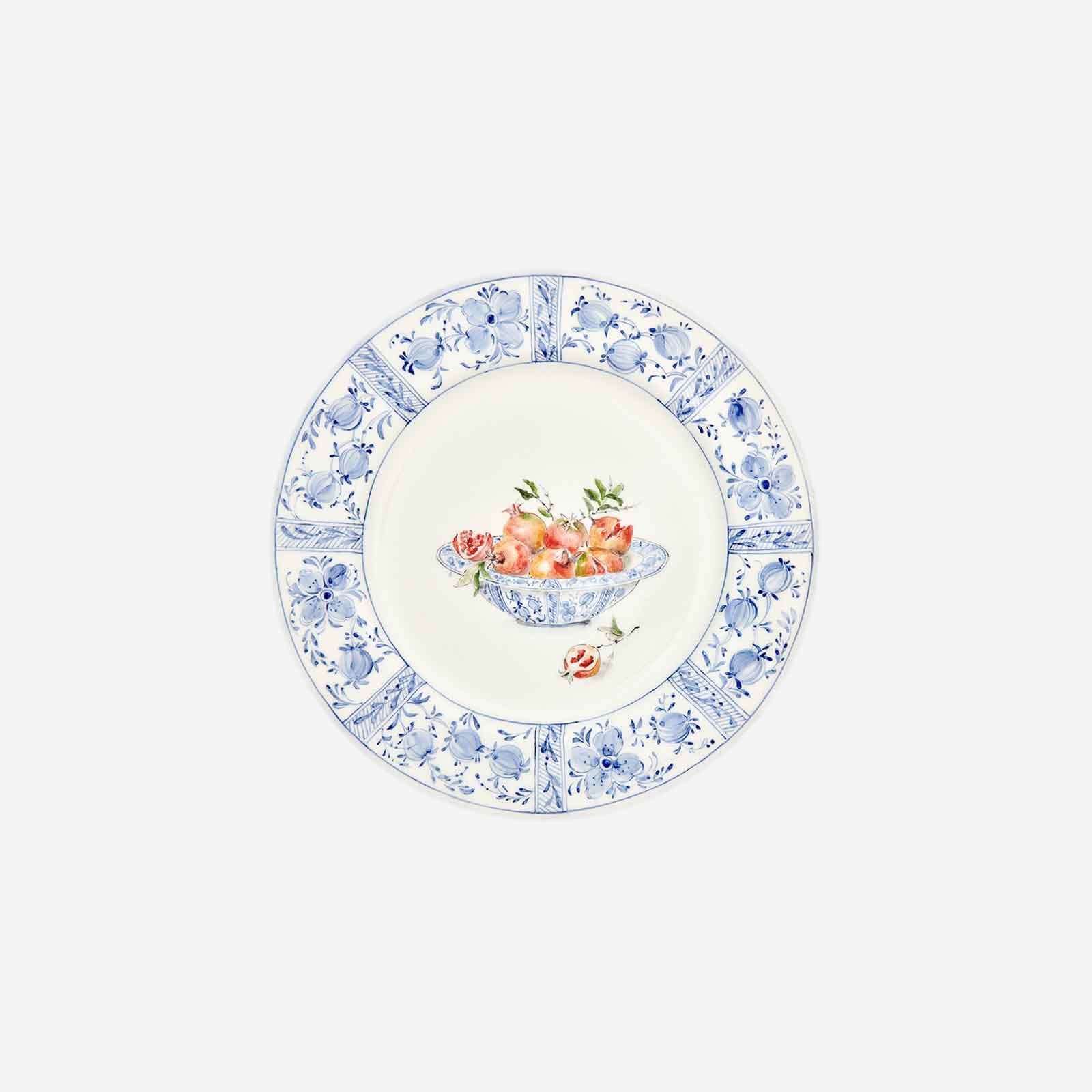 Basket with Pomegranates Dinner Plates - Set of 4
