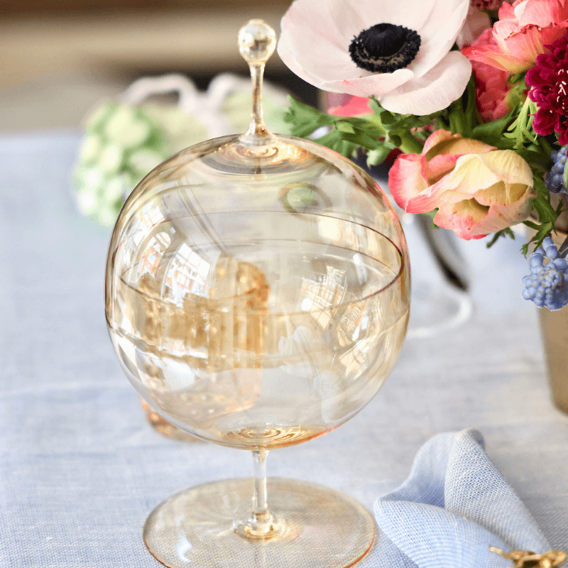 Crystal Candy Dish Gold - Large