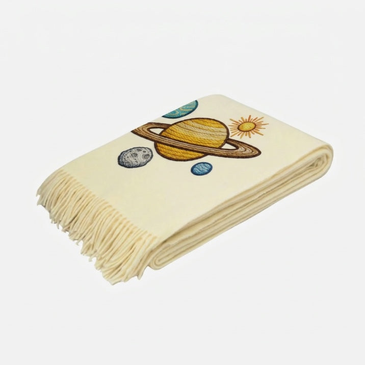 Planets Wool Throw