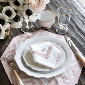 Belvedere Soft Pink Rim Dinner Plate