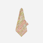 Fan Marble Pink & Green Linen Napkin
