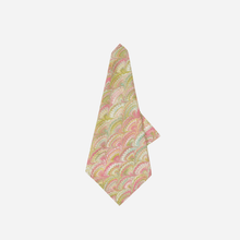 Fan Marble Pink & Green Linen Napkin