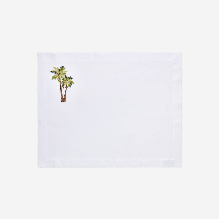 Marie de Fels Palm Tree Embroidered Placemat