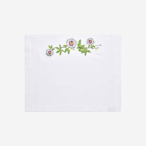 Passion Flower Embroidered Placemat