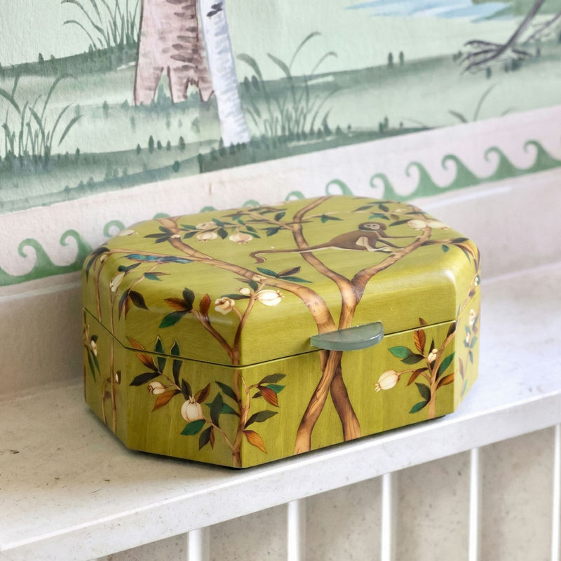 Menagerie Octagonal Marquetry Box