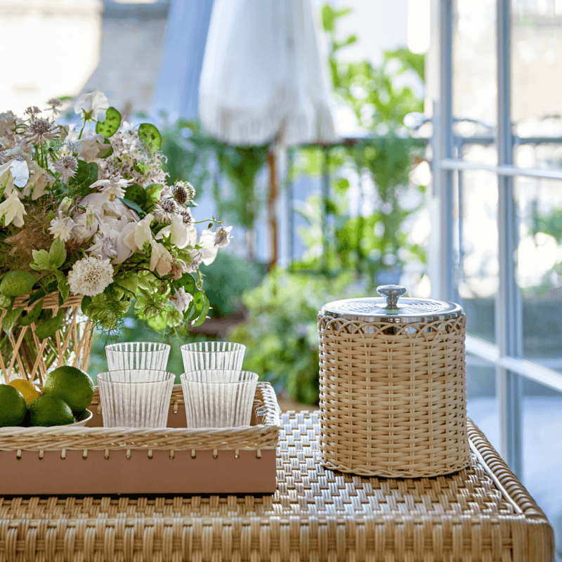 Menton Large Natural Rattan Ice Bucket