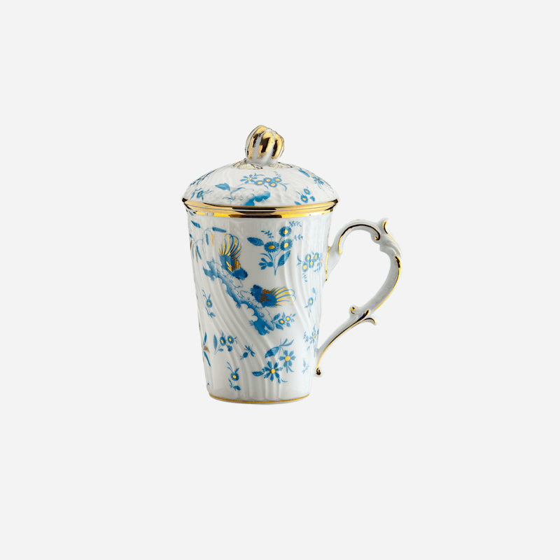 Oro di Doccia Mug with Lid Turquoise