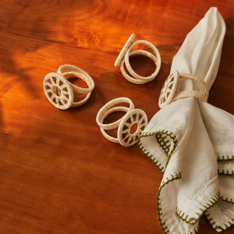 Pacifico Sol Napkin Ring Natural - Set of 4