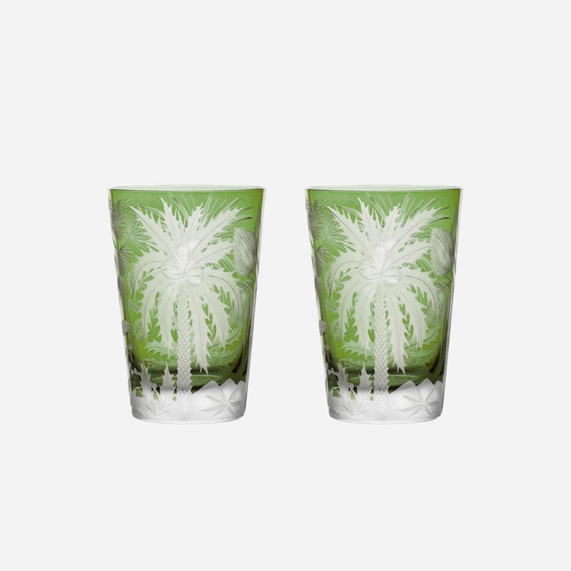 Palm Large Tumbler Green - Set of 2