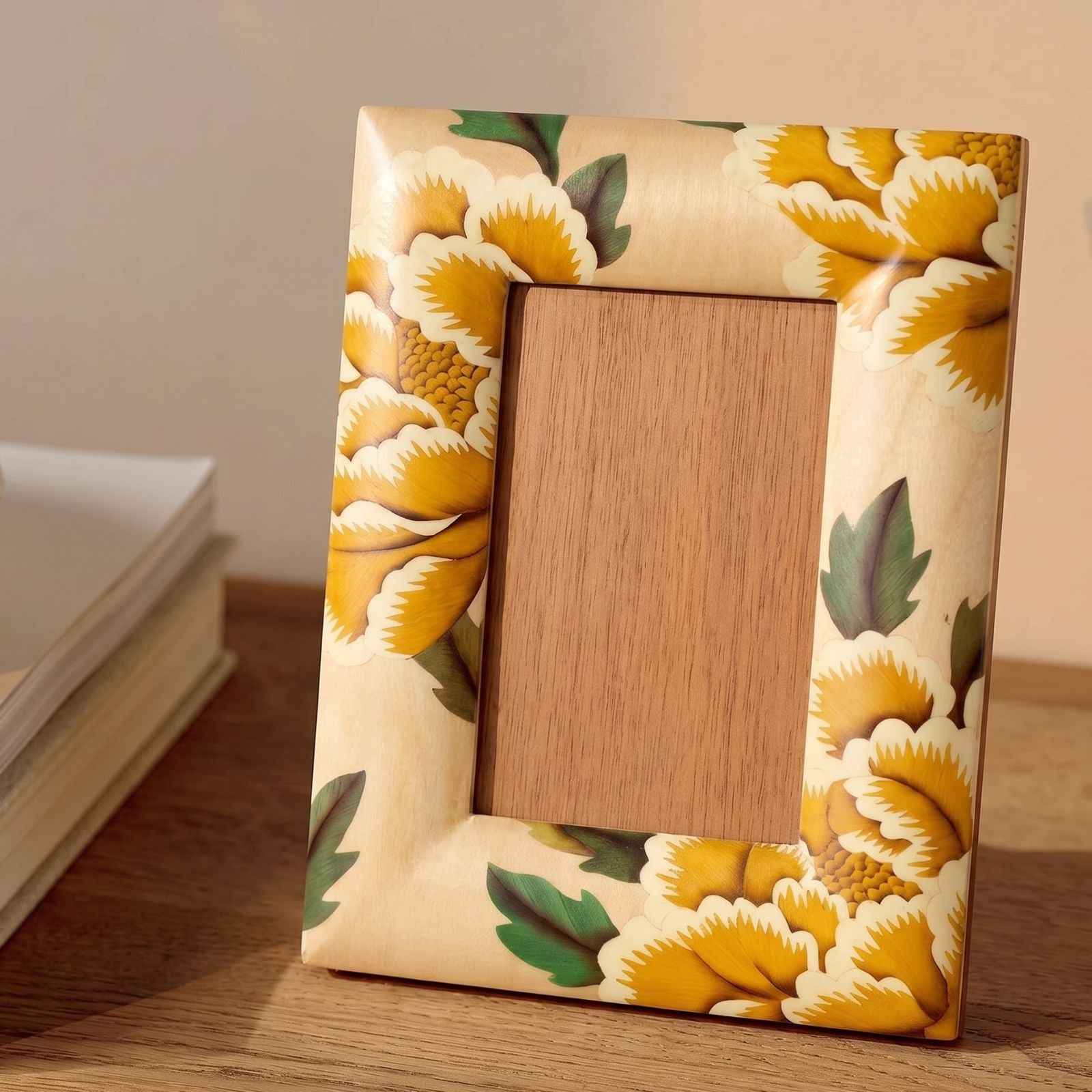 Peony Marquetry Frame
