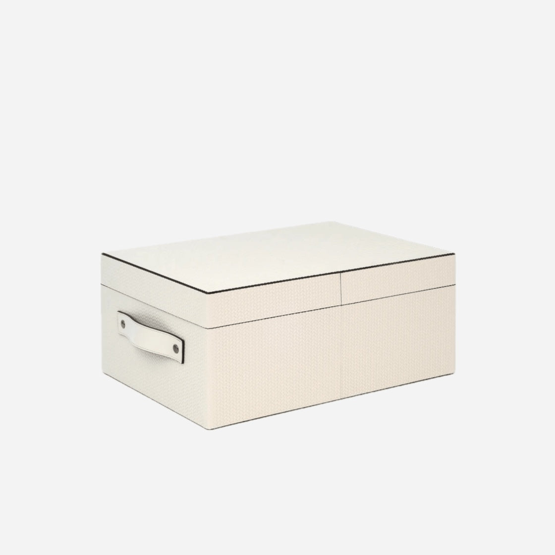 Avio Closet Large Leather Box - Cream