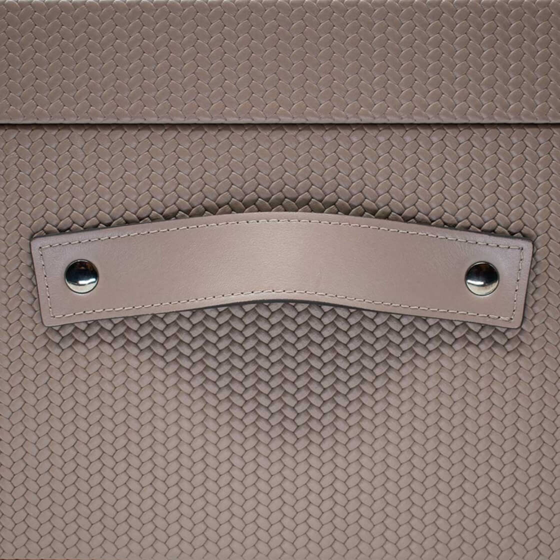 Avio Closet Large Leather Box - Light Brown