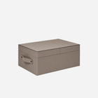 Avio Closet Large Leather Box - Light Brown