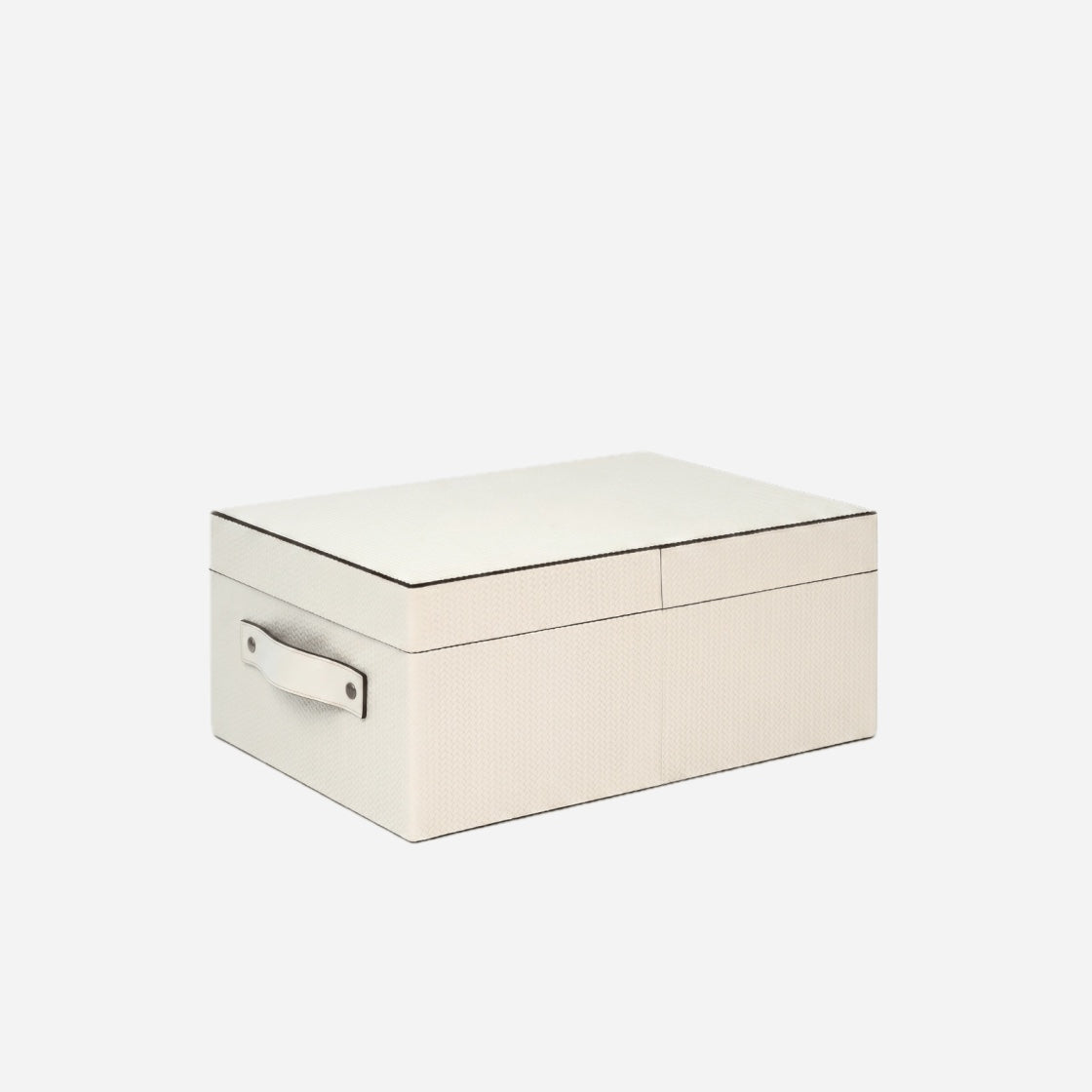 Avio Closet Small Leather Box - Cream