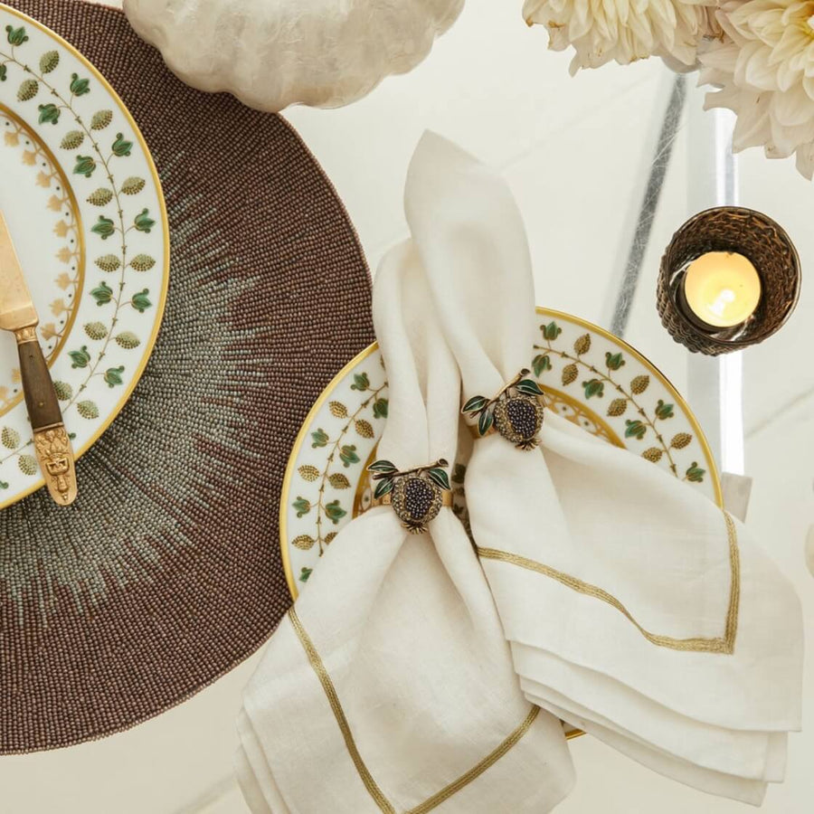Joanna Buchanan Pomegranate Napkin Ring - Set of 4