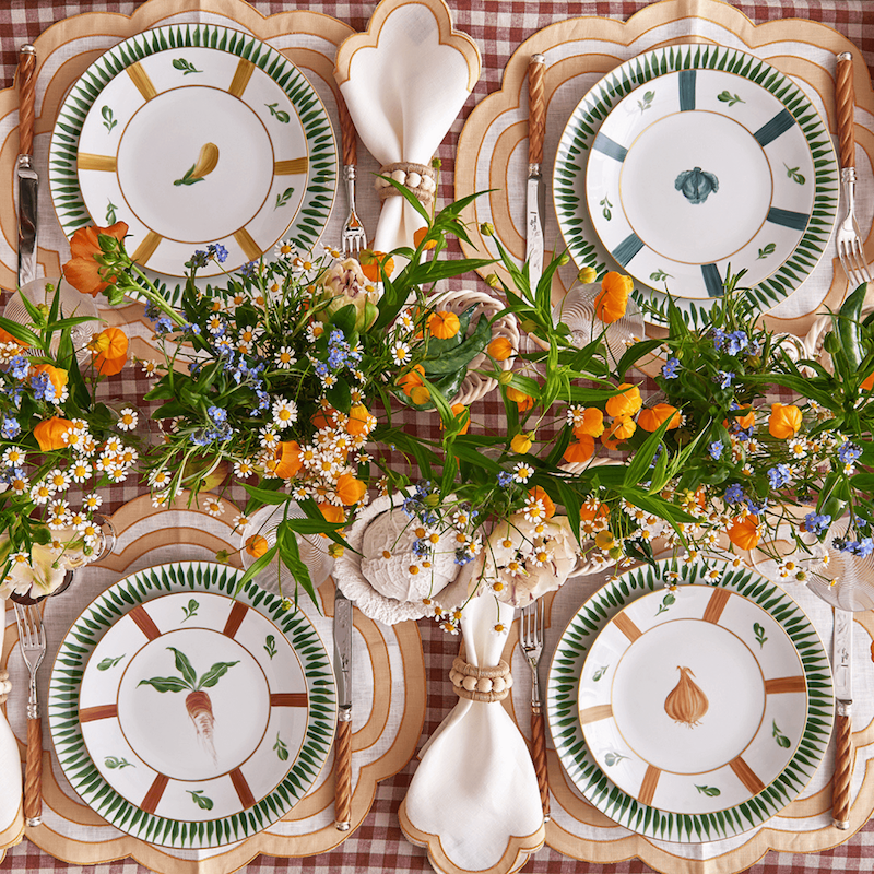 Marie Daâge Allée de Cyprès Green Dinner Plate