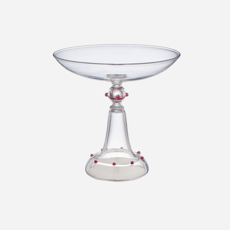 Early 20th Century Tazza with Red Prunts