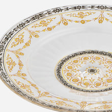 Antique Lobmeyr Crystal Tazza with Enamel