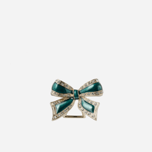 Load image into Gallery viewer, Bow Place Card Holder Emerald - Set of 4
