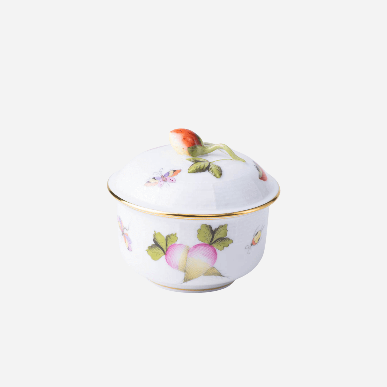 Market Garden Sugar Bowl Strawberry Knob Large