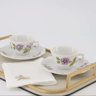 Lilac Flower & Butterfly Tea Napkin - Set of 2