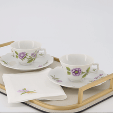 Load image into Gallery viewer, Lilac Flower &amp; Butterfly Cocktail Napkin - Set of 4
