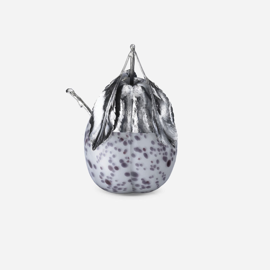 Buccellati Murano Glass Spotted Plum Jam Jar