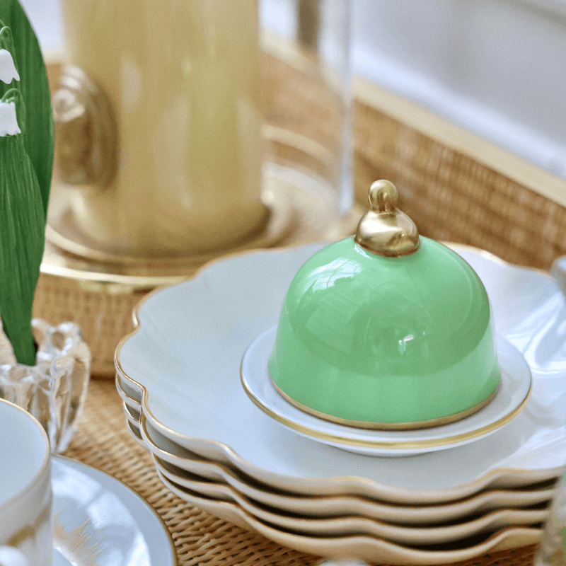 Sous Le Soleil Vert Anis Butter Dish